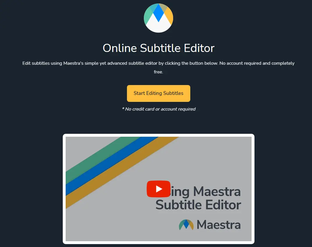 Edit subtitle files to perfection using Maestra's free subtitle editor.