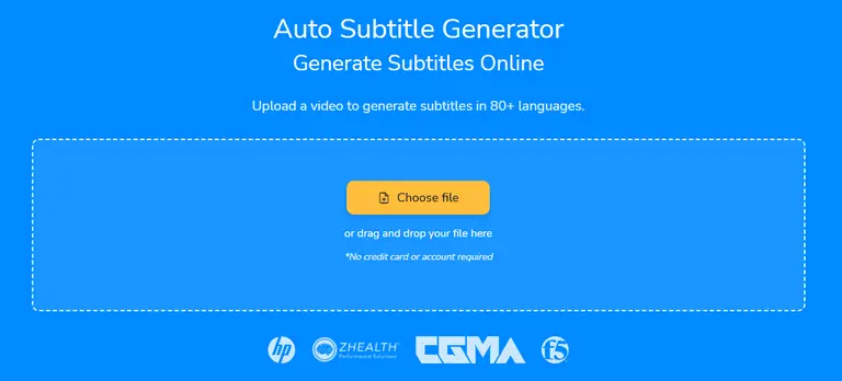 Generate subtitles online in 100+ languages.