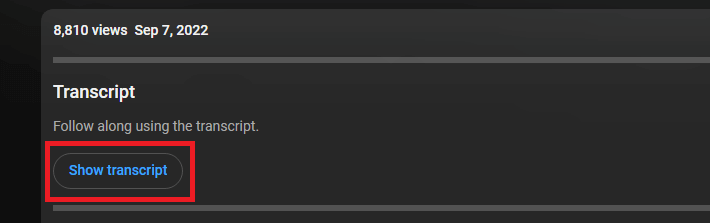 View the transcript by clicking "Show transcript" in the video description.