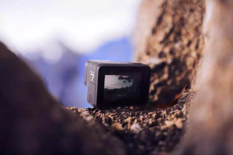 gopro shooting a video