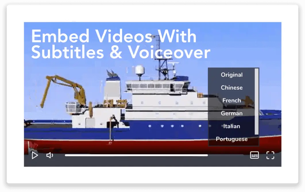 Easily embed your videos with subtitles and voiceovers on your own
          website.