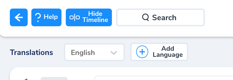 Add Language Button