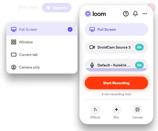 Here is the Loom Chrome extension.